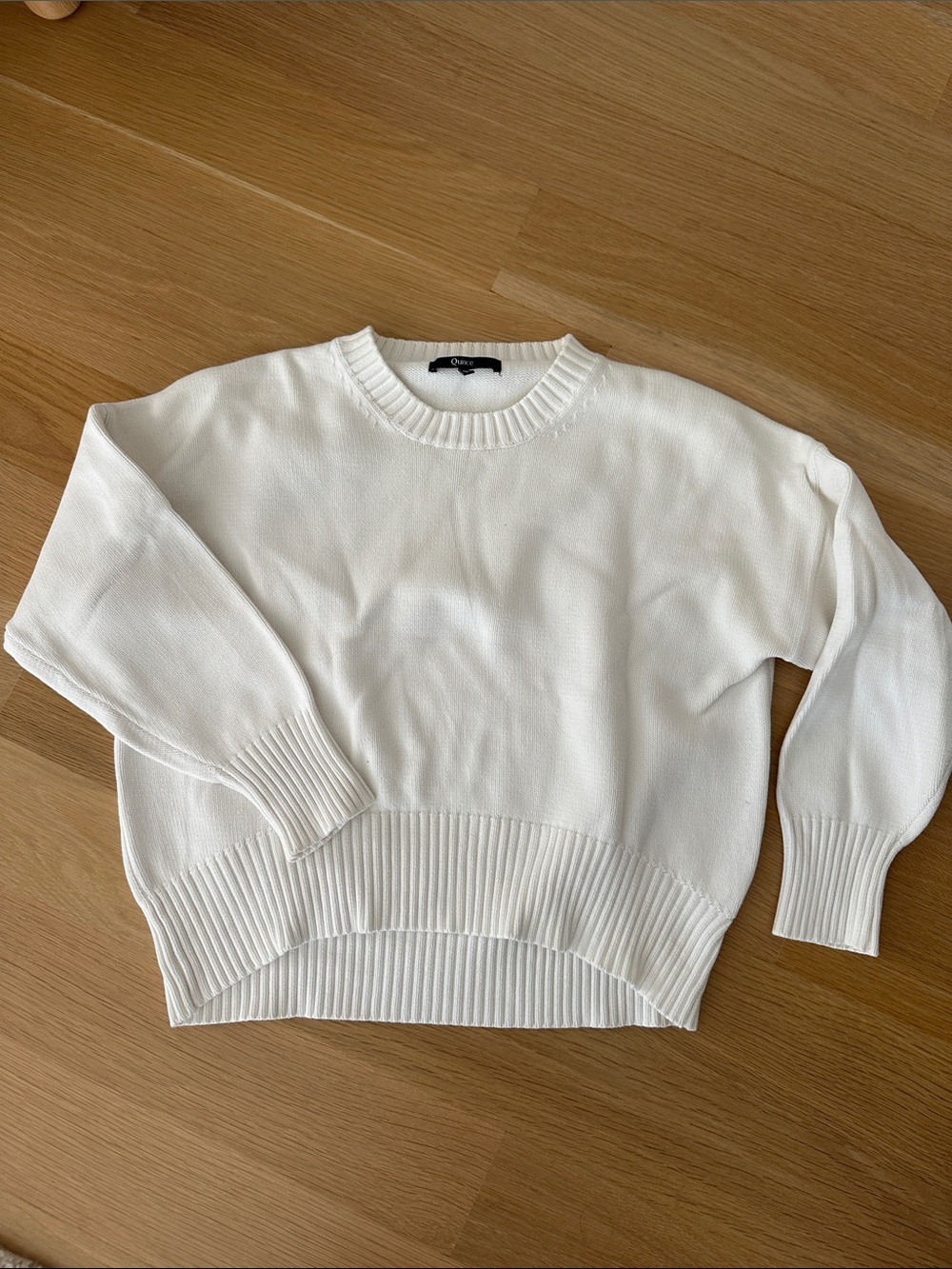 Quince Ivory Crewneck Pullover Sweater